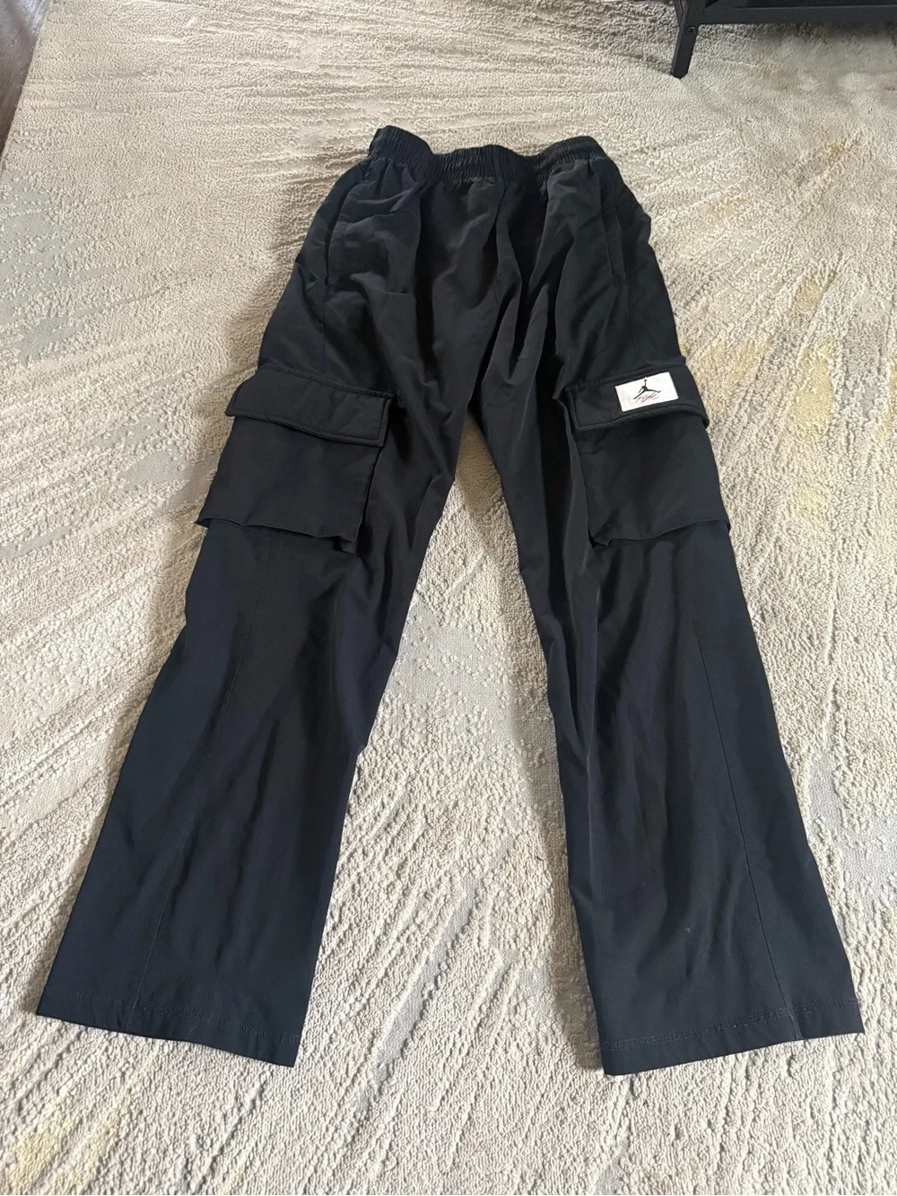 Jordan Flight sweatpants black cargo pockets pull on medium